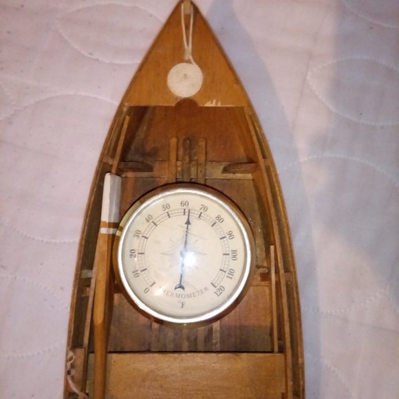 Vintage Springfield Rowboat Hygrometer and Thermometer - Picture 3 of 14